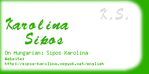 karolina sipos business card